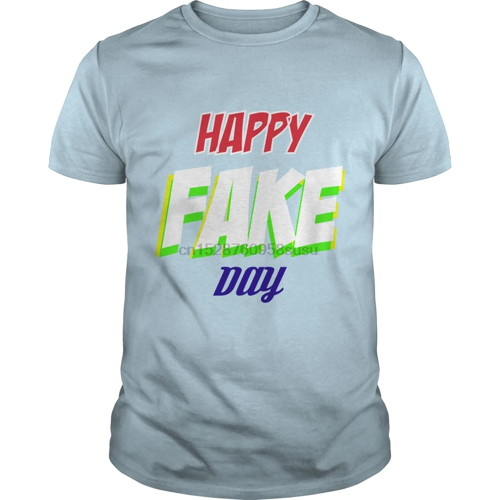 Мужская футболка с коротким рукавом HAPPY FAKE DAY cool One neck женская | одежда