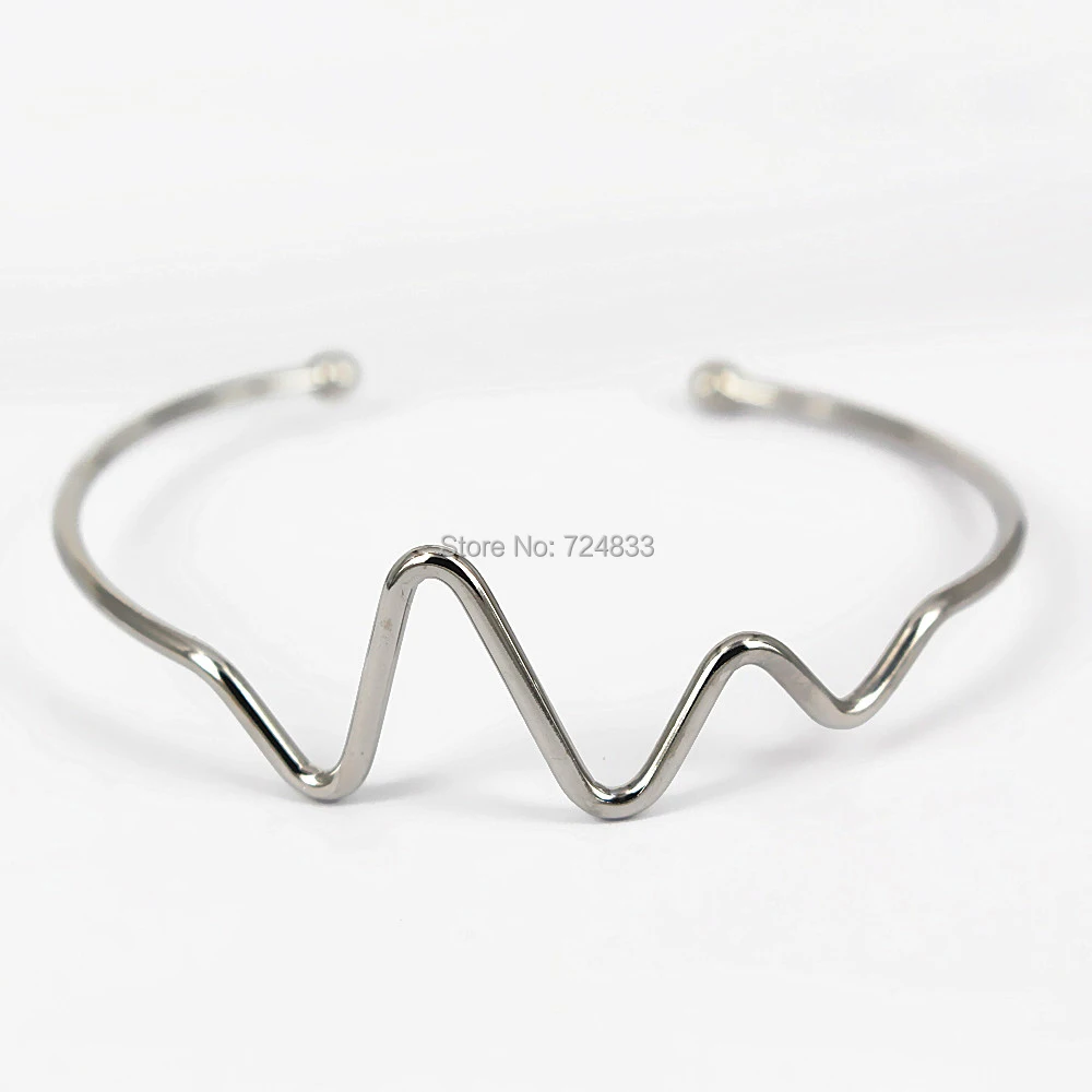 63 мм нержавеющая сталь открытый браслет на запястье проводной помахал простые