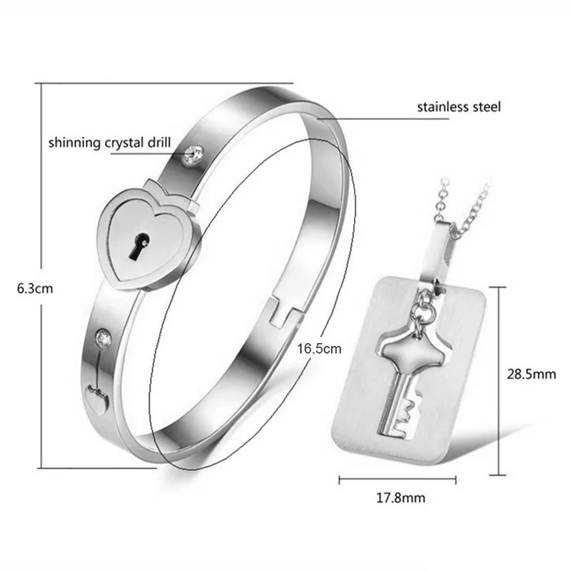 2 шт. набор украшений для влюбленных ключей концентрические подвески ожерелья +