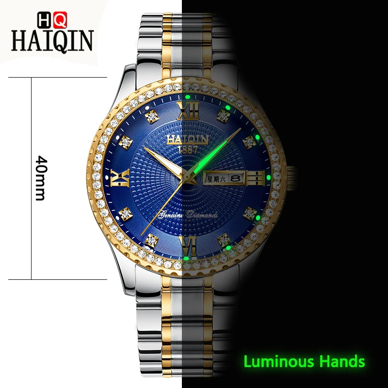 

HAIQIN Men's Watches Watch Men 2019 The New Top Men's Brand Luxury Gold Watch Military Sports Outdoor Quartz Relogio Masculino