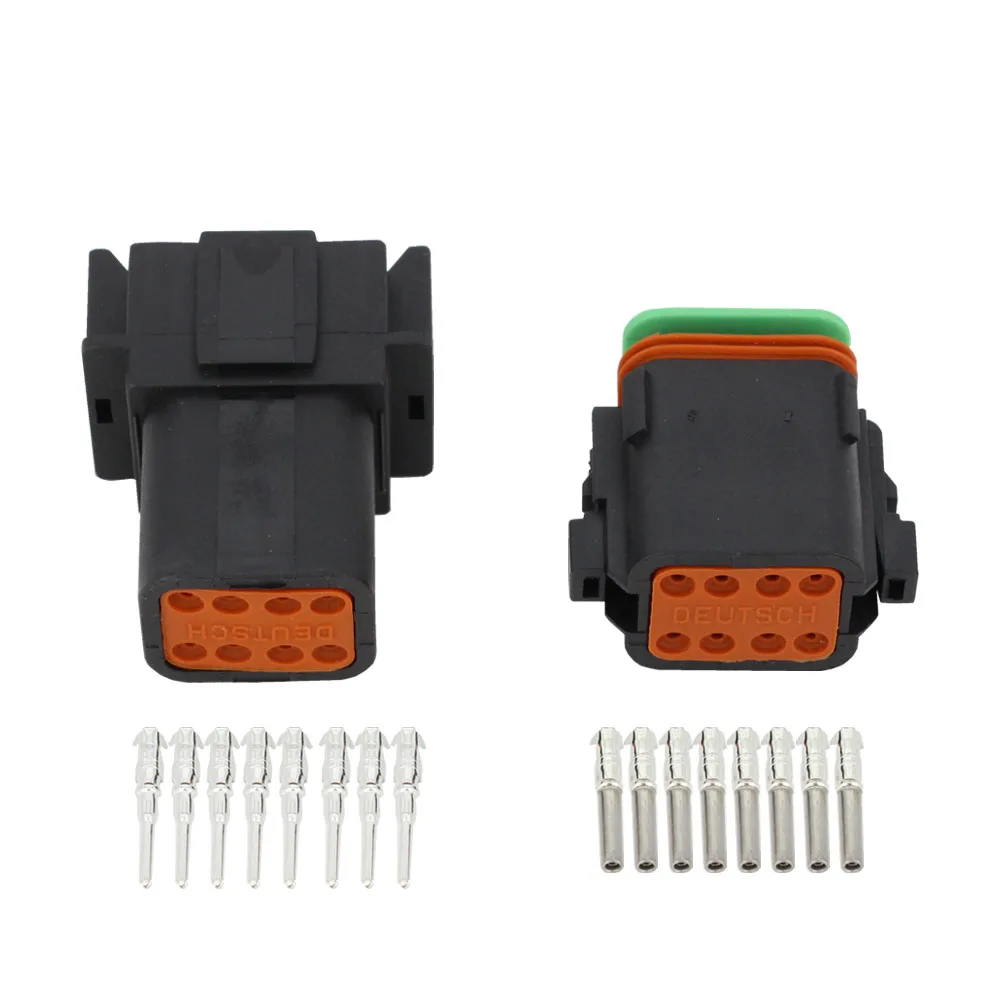 black 8P 100 sets 100 комплекты Deutsch серии DT DT06/DT04 2/3/4/6/8/12 булавки двигатели для автомобиля/коробка передач Водонепроницаемый Электрический разъем для автомобиля, автобус, двигатель, грузовик - Цвет: black 8P 100 sets