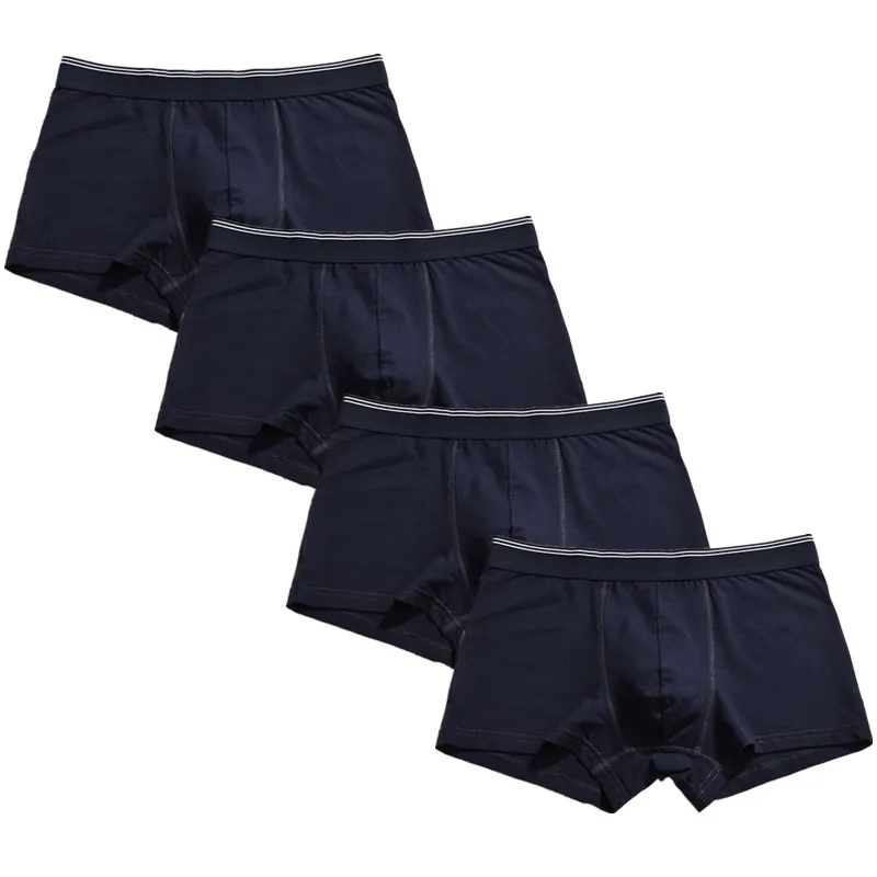 Хлопковые боксеры, мужские боксеры, Calzoncillos Hombre Boxershorts shirty Homme, трусы, дышащие мужские трусы, мужские трусы - Цвет: navy blue