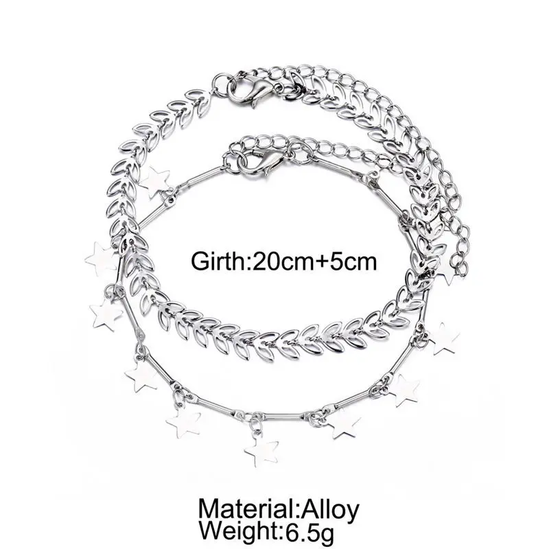 2019 Богемский Браслет на лодыжку набор для женщин морская звезда браслет ногу