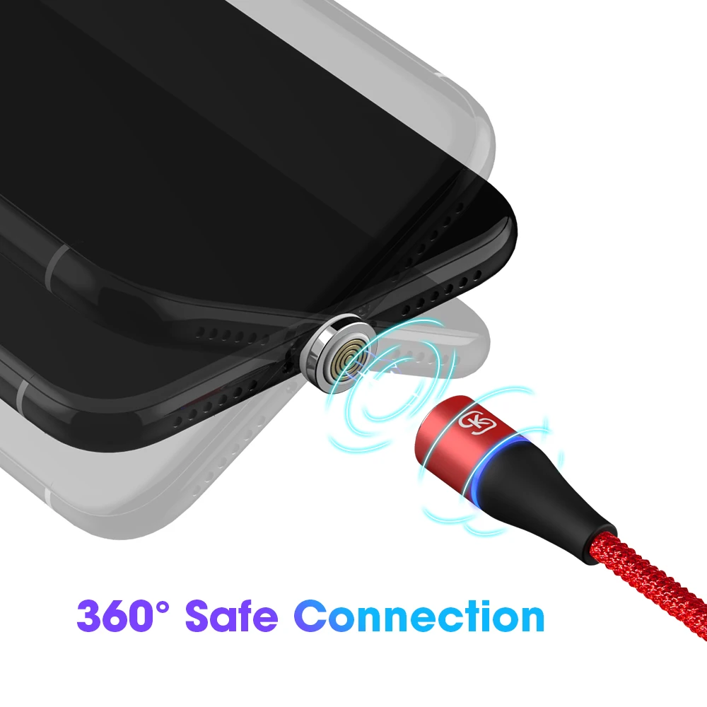 SIKAI 3A нейлоновый Магнитный кабель для быстрой зарядки 3 в 1 USB iphone Xiaomi samsung huawei