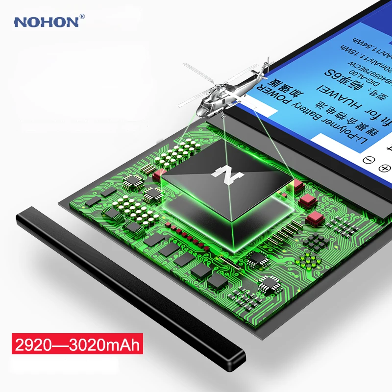 Nohon Аккумулятор для huawei Enjoy 6S HB405979ECW DIG AL00 Nova CAN L12 Y5 CAZ AL10 Y6 Pro TL00 Honor 6C встроенный