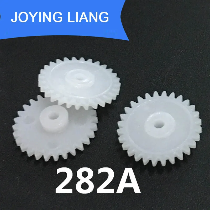 

282A 0.5M 28 Teeth 2mm Shaft Tight Pom Plastic Pinion Gear Toy Model Gear (5000pcs/lot)