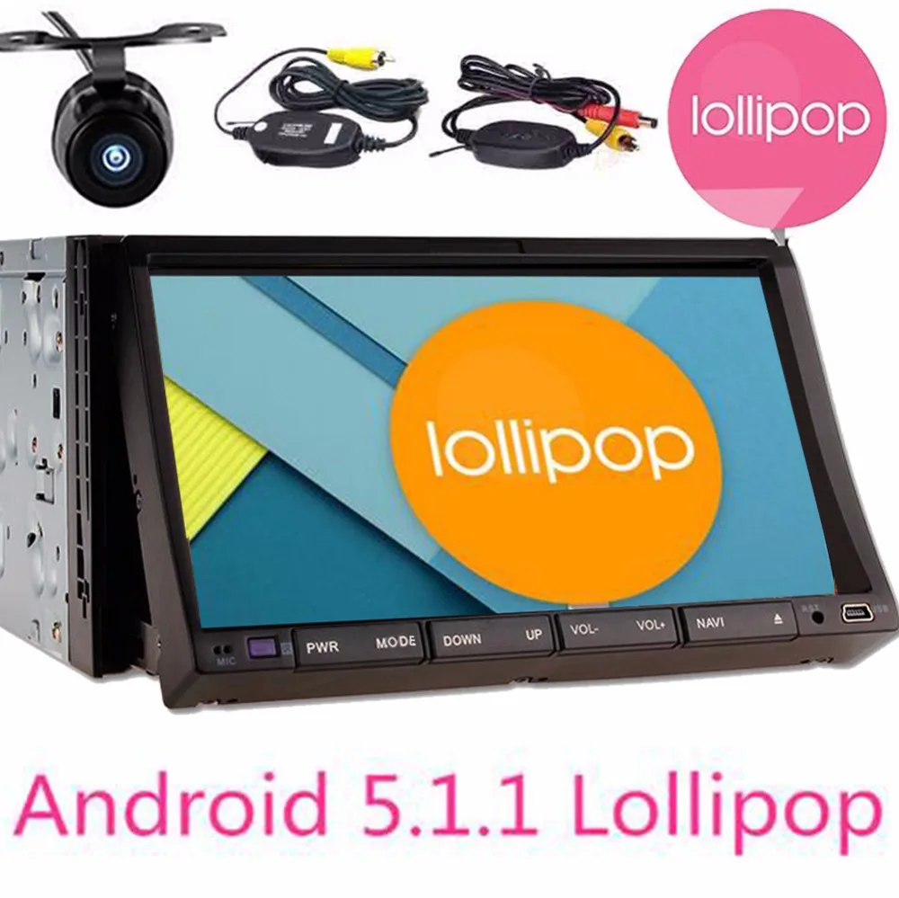 Автомобильная стереосистема в тире четырехъядерный двойной 2 Din Android5.1.1