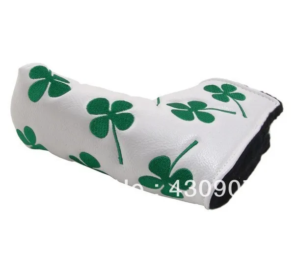 Высококачественные Чехлы для клюшек гольфа с белым зеленым клевером Скотти