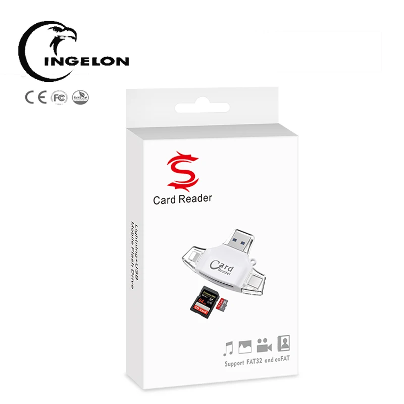 3K-2in1-Reader-White Флешка Hp mini usb flash drive 3.0 32 ГБ pen drive 16 ГБ usb 3.1 флэш-накопитель Типа С Двойной Pen Drives 16 ГБ 32 ГБ memory stick для Смартфонов флешка 32 гб - Цвет: 3K-2in1-Reader-White