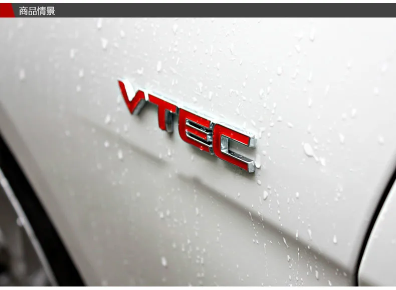 3D металлическая наклейка для автомобиля 2,4 VTEC, логотип для кузова автомобиля, эмблема для багажника, эмблема для украшения автомобиля