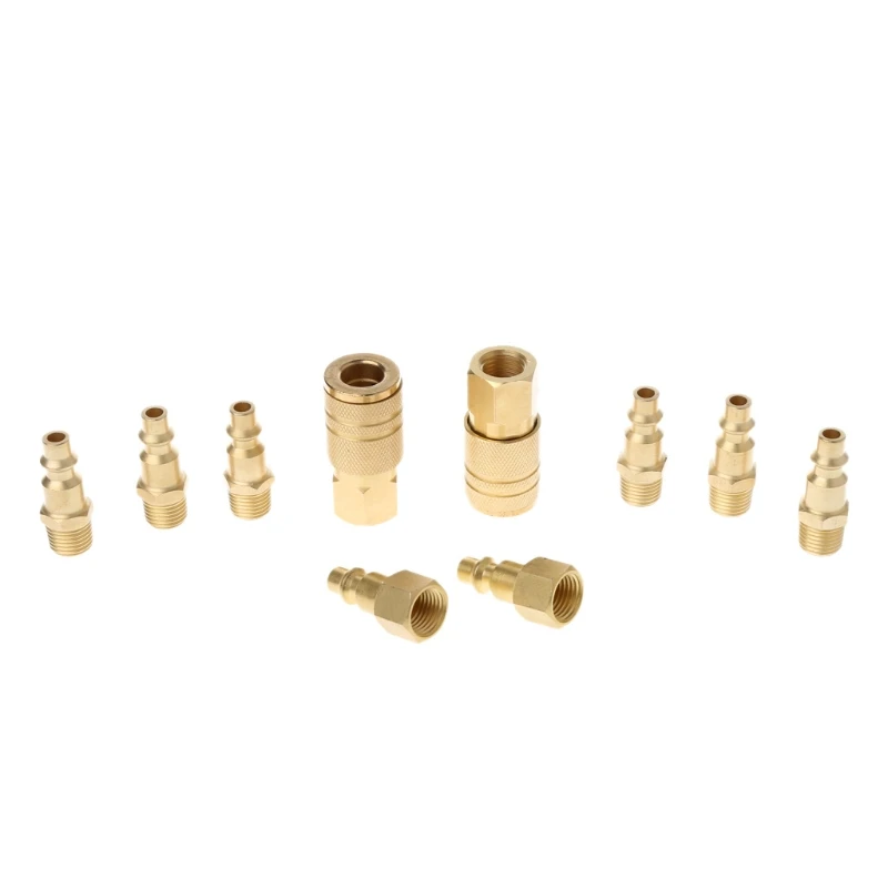 10 шт. твердая латунь быстрой смены навесного оборудования Комплект разъем