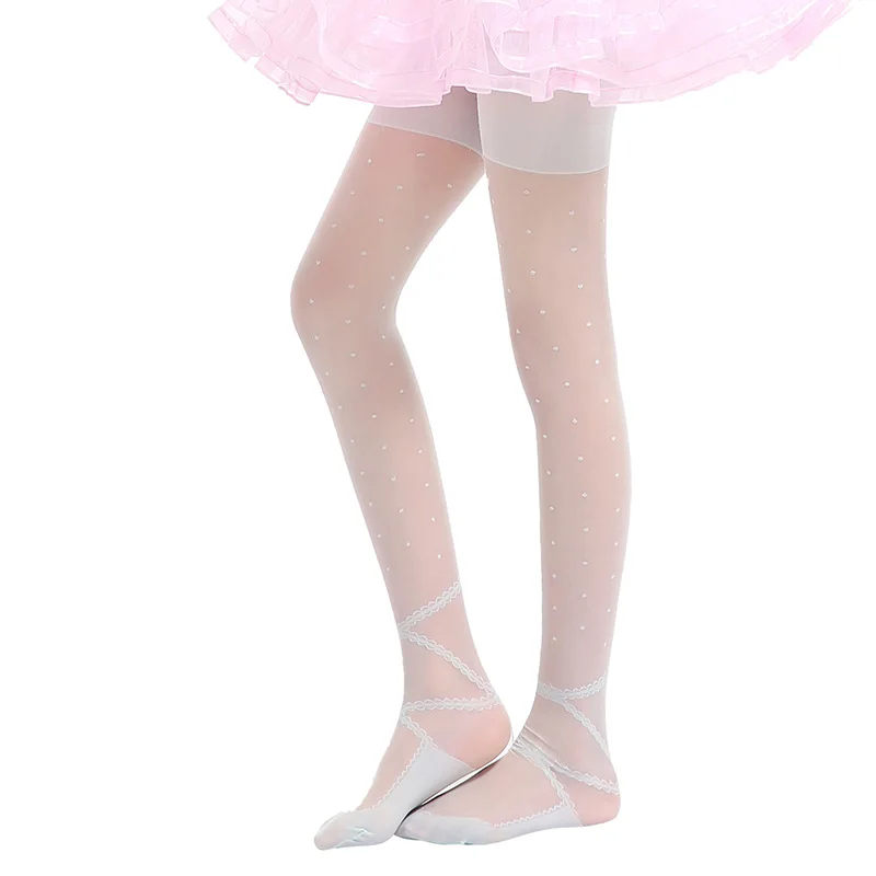 Кружевные детские колготки для девочек Колготки Балетные чулки От 2 до 10 лет