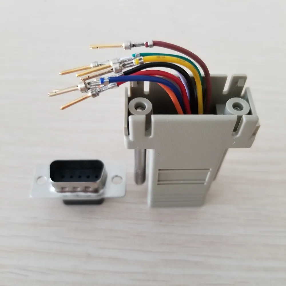 Разъем RJ45 Female к DB9 Male RS232 COM для ПК DIY|com rs232|rs232 comdb9 male |