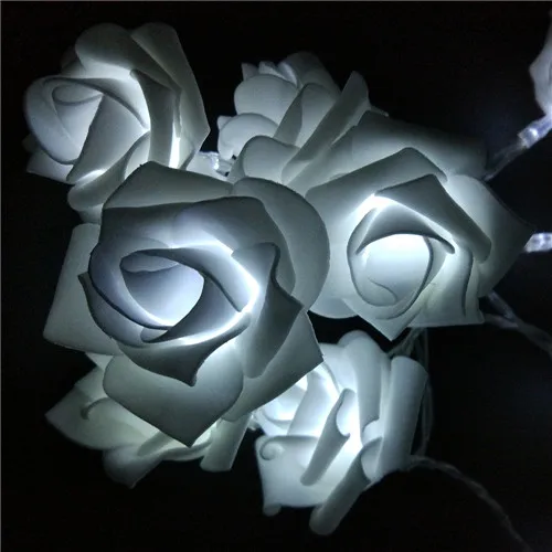 YIYANG 1,5 м 10led AA батарея светодиодные Розовые рождественские огни праздничные гирлянды на День святого Валентина свадебные украшения цветочные лампы светодиодные лампы - Испускаемый цвет: Белый