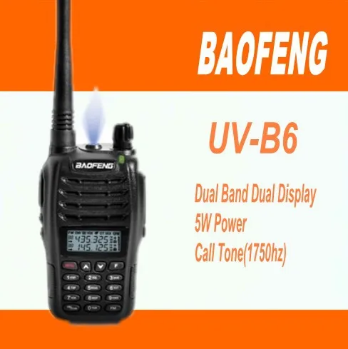 DHL/EMS Бесплатная доставка 2016 новое поступление Baofeng UV B6 двухдиапазонный УКВ 5 Вт 99