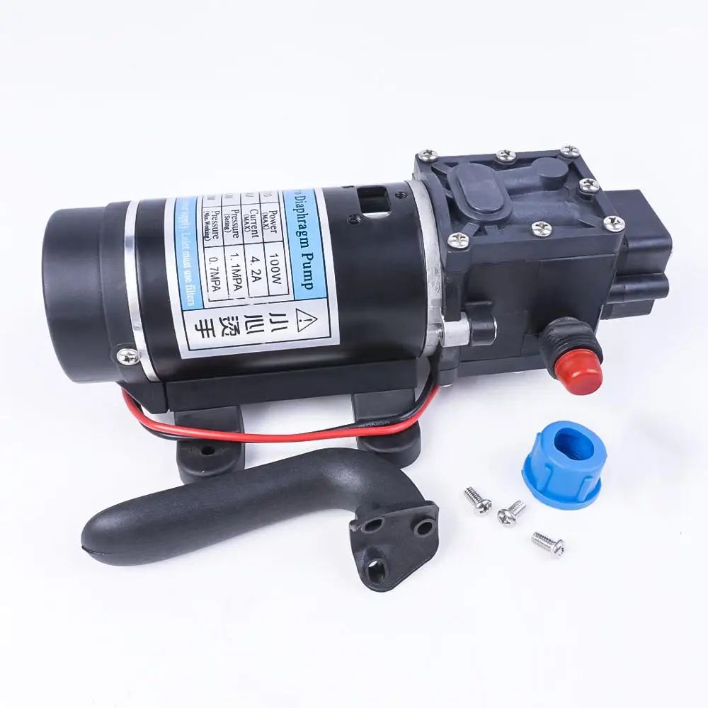 DC 12V 24V 100W 130PSI 10L/мин воды высокой Давление мембранный насос из нержавеющей стали самовсасывающий рефлюксный насос с автоматическим переключателем для Садовый вагон