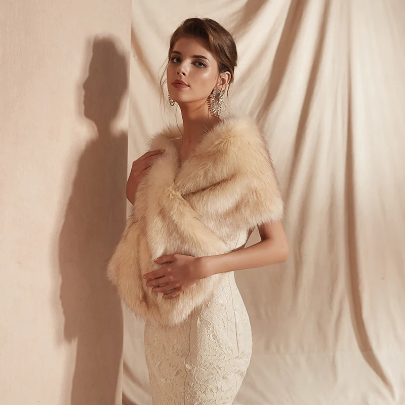 Forevergracedress 2019 элегантная мягкая осенне-зимняя Свадебная накидка из