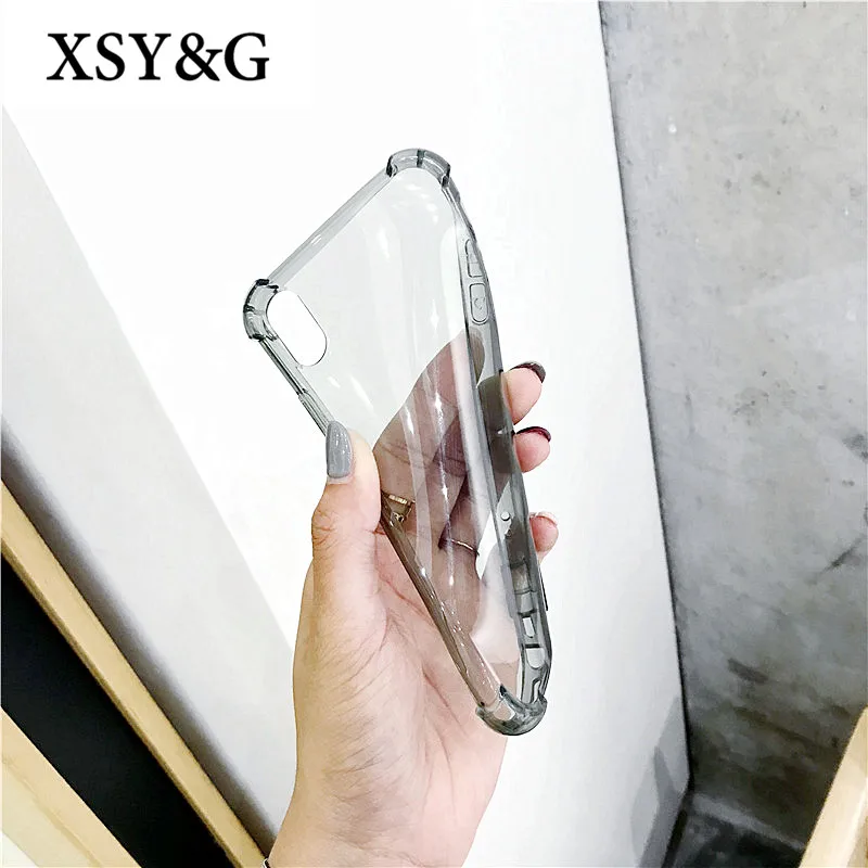 Модные противоударные прозрачные чехлы для телефонов iPhone 6 чехол iphone 7 6S 8 Plus X