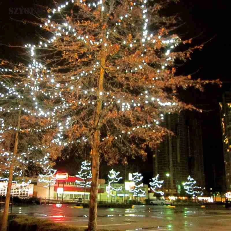 

SZYOUMY LED Lights String Outdoor Lights Solar String Large Christmas Tree Shaped Blue / White / Warmwhite / Colorful 2V