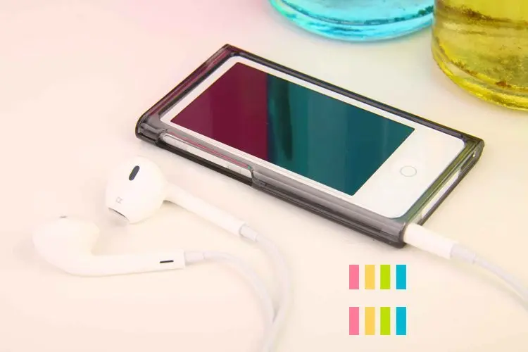 Чехол для Ipod Nano 7, карамельный цвет, Мягкий ТПУ силиконовый чехол для Apple iPod Nano 7, чехол 7-го поколения - Цвет: Черный