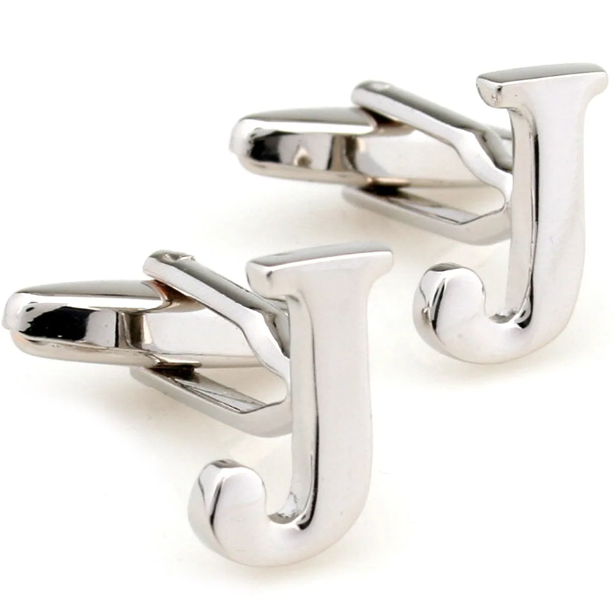 Cufflinks Retail 26 letter j plain metal irregular cufflinks nail sleeve 157500 free shipping+free gift box