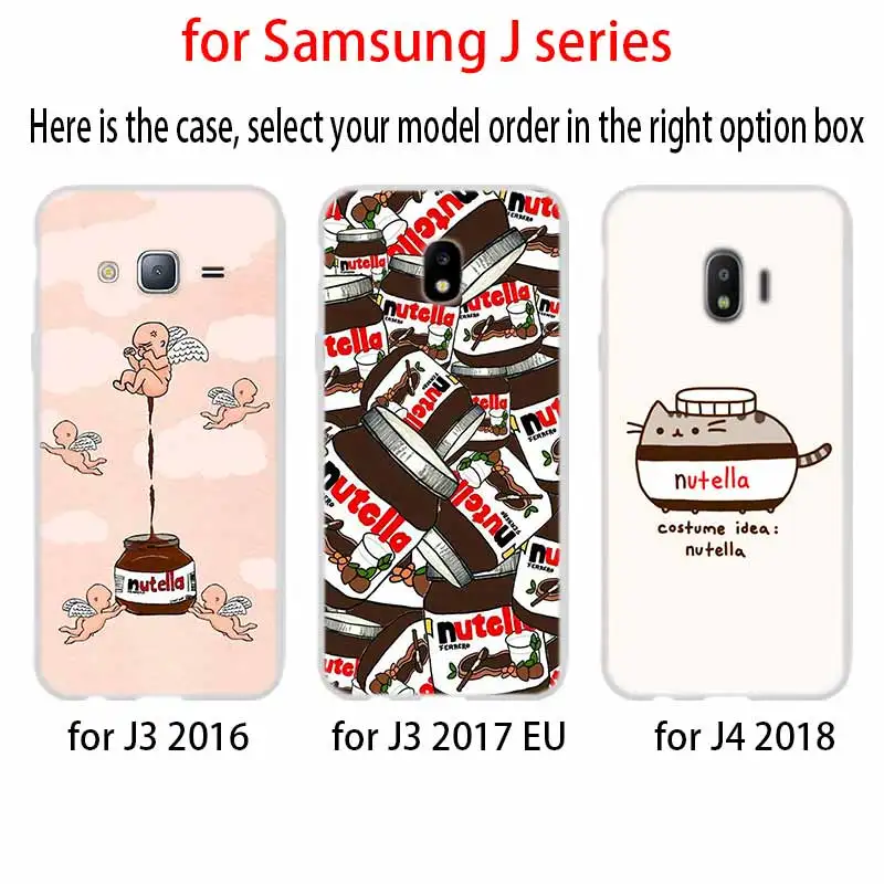 Мягкий силиконовый чехол с шоколадной едой Tumblr Nutella для телефона Samsung Galaxy j6 J8 J7 J5 J3