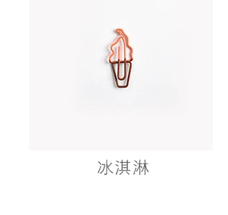 ice cream 4 шт. кавайные Мультяшные овощные Морковные скрепки для мороженого креативные металлические закладки DIY канцелярские принадлежности для студентов школьные офисные принадлежности - Цвет: ice cream