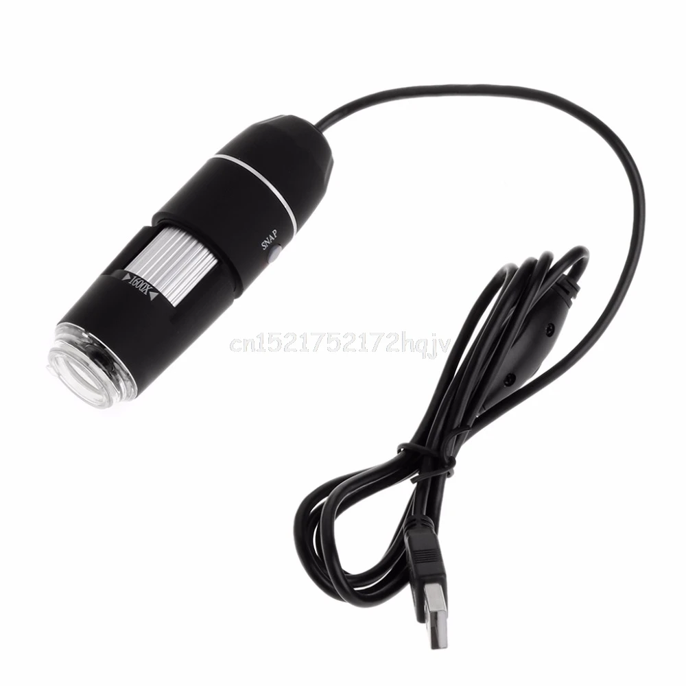 1600X 8LED USB цифровой микроскоп Ручной Электронный Микроскоп с измерительной линейкой кронштейн O17 Прямая поставка
