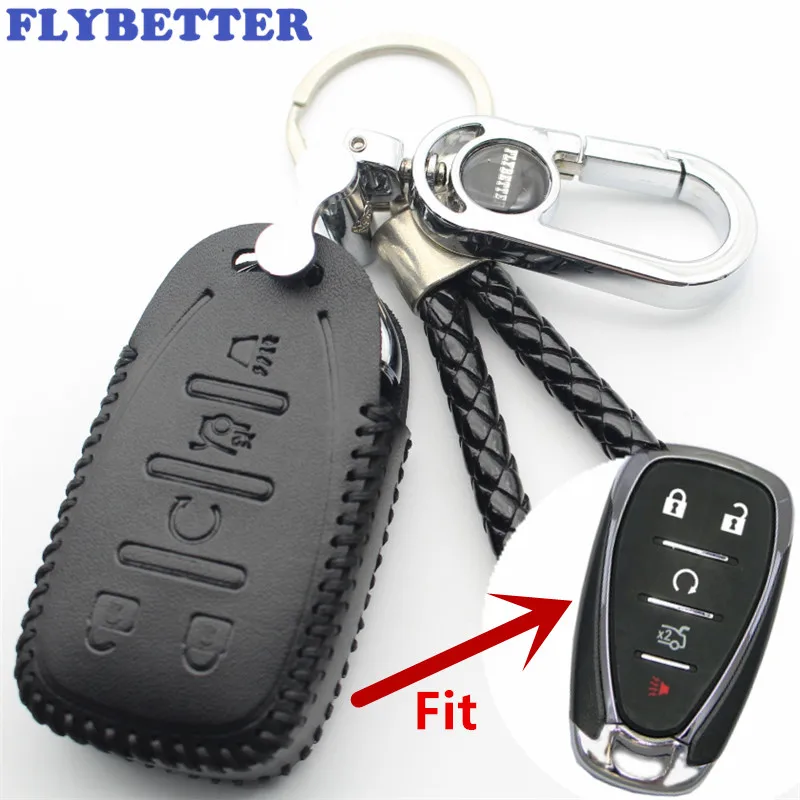 FLYBETTER чехол из натуральной кожи с 5 кнопками для Chevrolet Malibu XL/Equinox/Camaro/Cruze