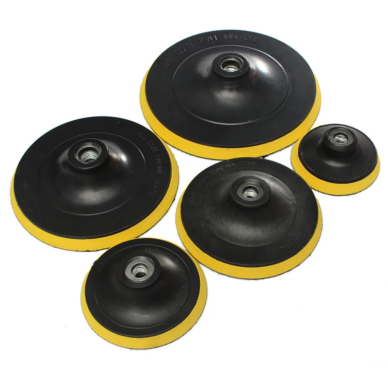 M14 M10 Polishing Pad Buffing Plate Disc Adhesive Backed Hooks 75mm~180mm For Car | Инструменты