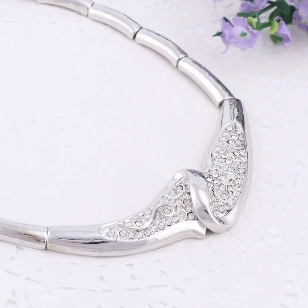 Винтажные Ювелирные наборы посеребренные обручальные кольца для женщин