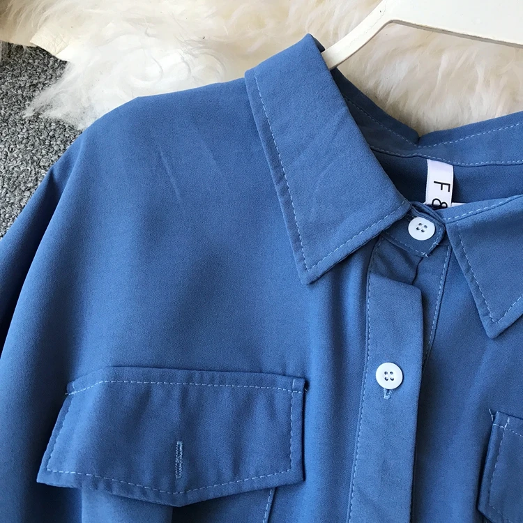 ALPHALMODA, Осенний женский однобортный комбинезон с длинными рукавами, откидной карман, высокая талия, пояс, Женский Повседневный однотонный комбинезон