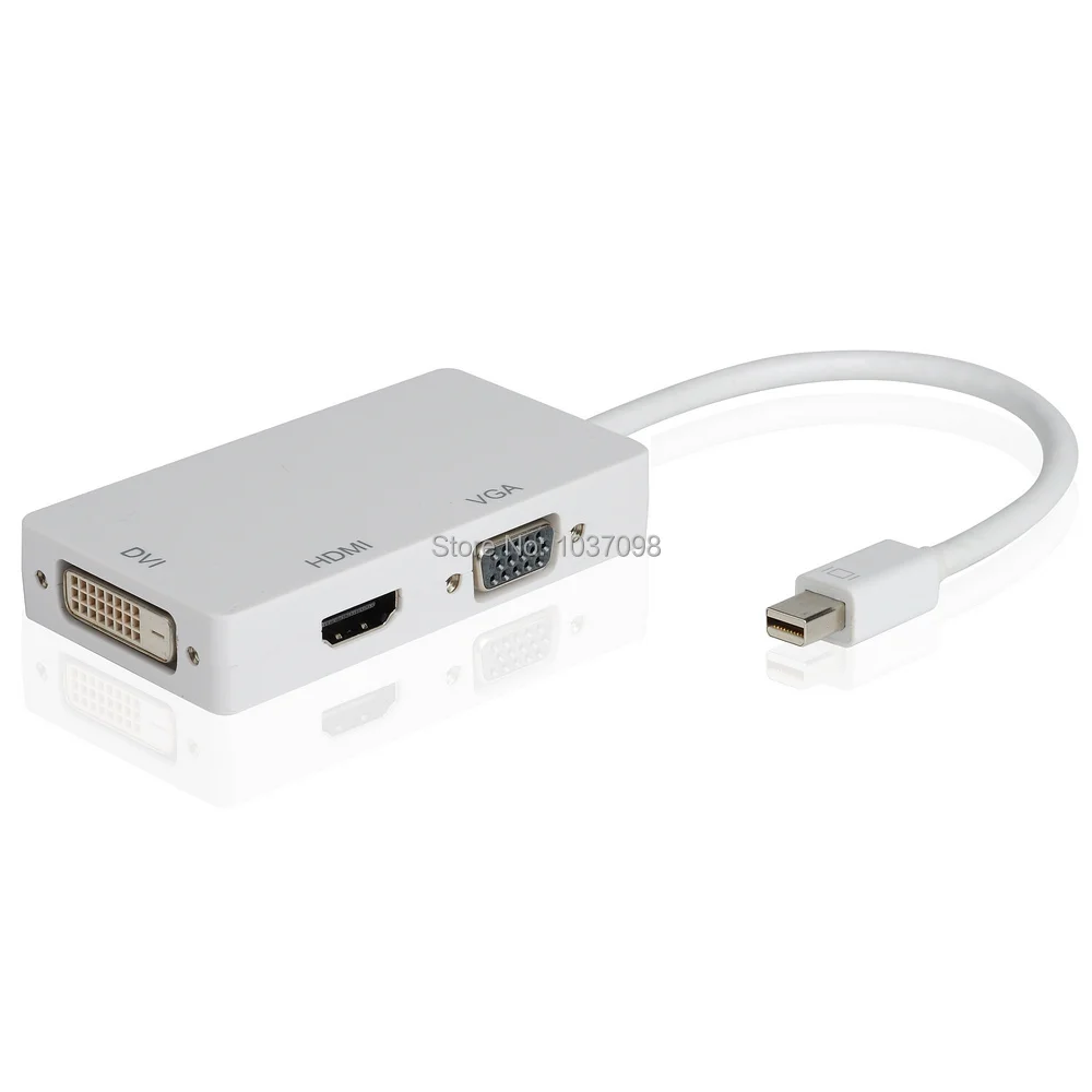 Мини Дисплей Порты и разъёмы (3 в 1) thunderbolt к hdmi/dvi/VGA Кабель-адаптер для Apple MacBook Pro