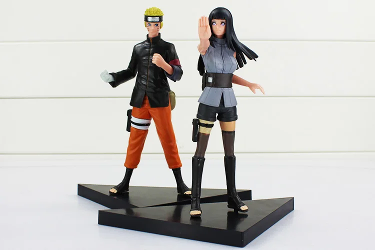 2 шт./компл. Наруто Аниме Uzumaki Naruto+ Хьюга Хината ПВХ Фигурки Хьюга Хината Рисунок Коллекция кукол игрушки 16 см