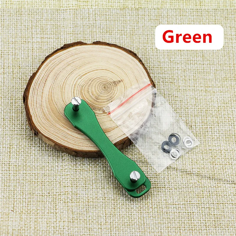 Green DIY EDC Карманный ключ Организация смарт-брелок кошельки металлический держатель ключей для автомобиля коллектор ключница брелок кольцо инструмент - Цвет: Green