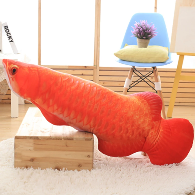 1 шт. Золотая плюшевая рыба Arowana Мультяшные плюшевые игрушки мягкие животные