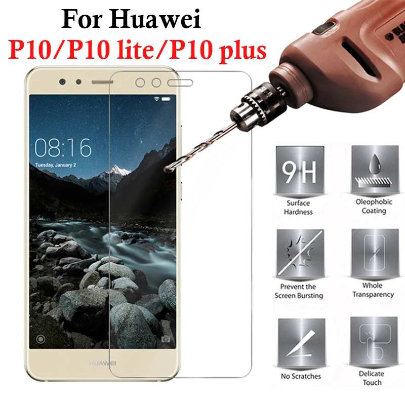Защитное стекло для huawei p10 lite стекло p 10 plus p10lite p10plus 10 p huawey защитная пленка из закаленного стекла tremp