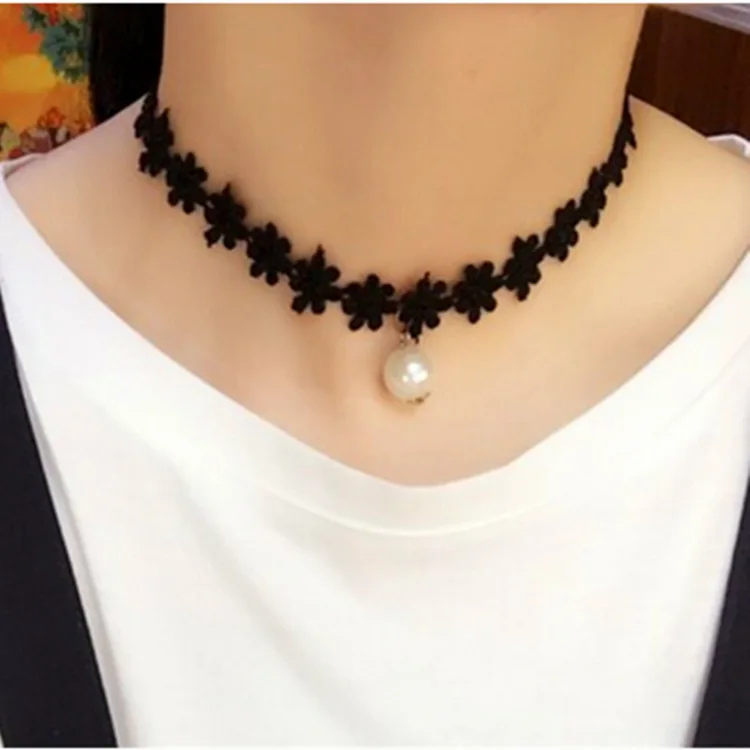 Колье-чокер женское кружевное в готическом стиле 2021 | Украшения и аксессуары