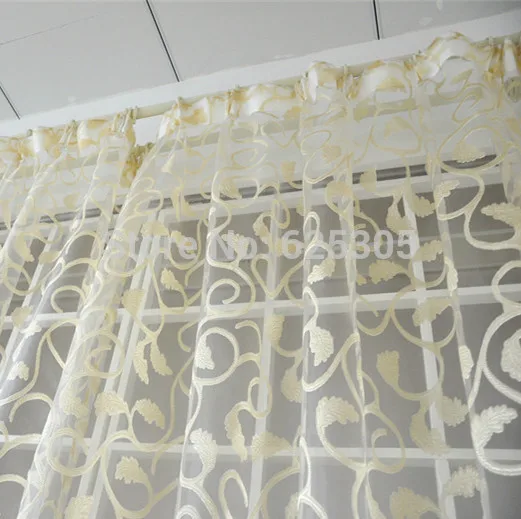 NAPEARL американский стиль деревенский чистый цветочный дизайн жаккард Белый Тюль