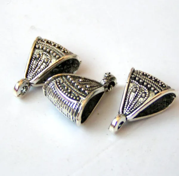 Бусины в форме трубки Серебряный кожаный шнур подвески соединительная застежка