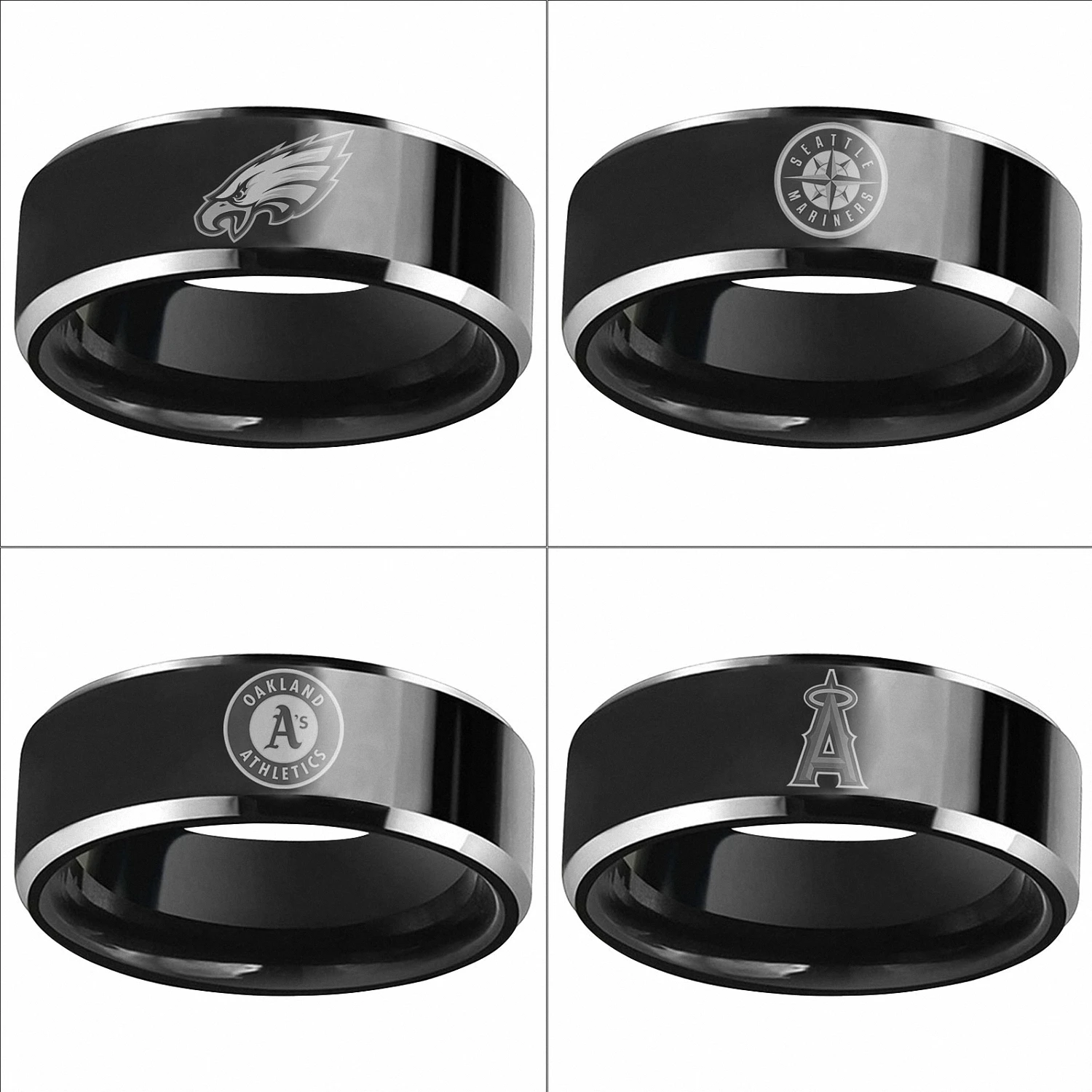 Лидер продаж Мода Филадельфия Иглз Сиэтл Окленд обручальное Роскошные 8 мм
