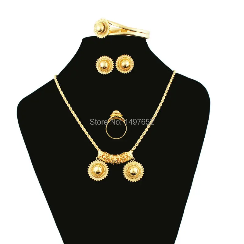Набор ювелирных украшений для женщин набор изделий золотого цвета свадьбы|jewelry
