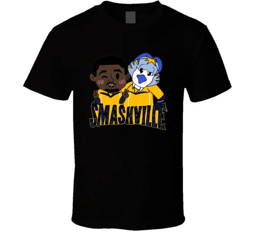 Нэшвилл Hockeyballer Smashville мультфильм офф Суббан футболка|Мужские футболки| |
