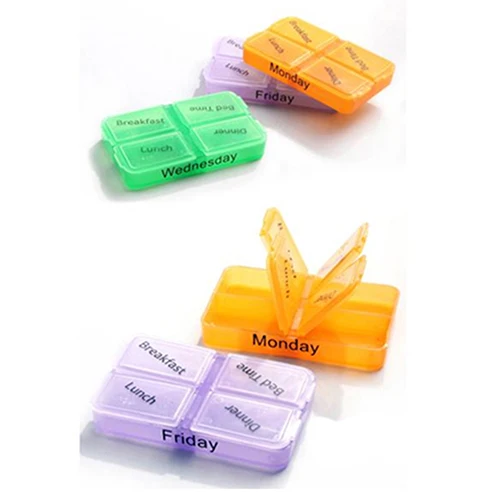 7 дней в неделю путешествия медицина Планшеты держатель дозатор Органайзер