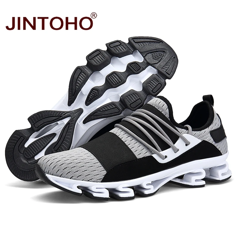 Мужские дышащие кроссовки JINTOHO спортивная обувь большого размера для бега