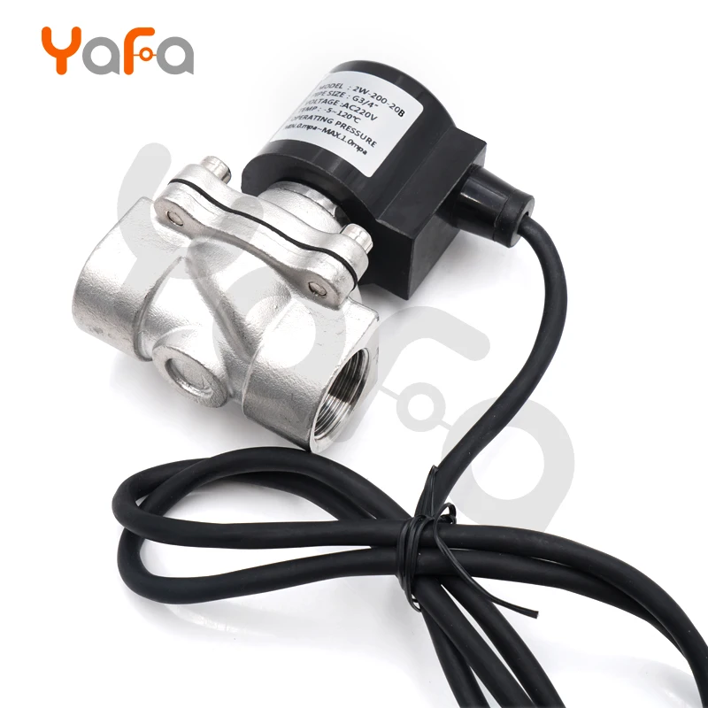 G1/" G3/4" G" G1-1/4" G1-1/" G2" AC DC водонепроницаемый, IP68, фонтан под водой, N/C, электромагнитный клапан, клапан из нержавеющей стали