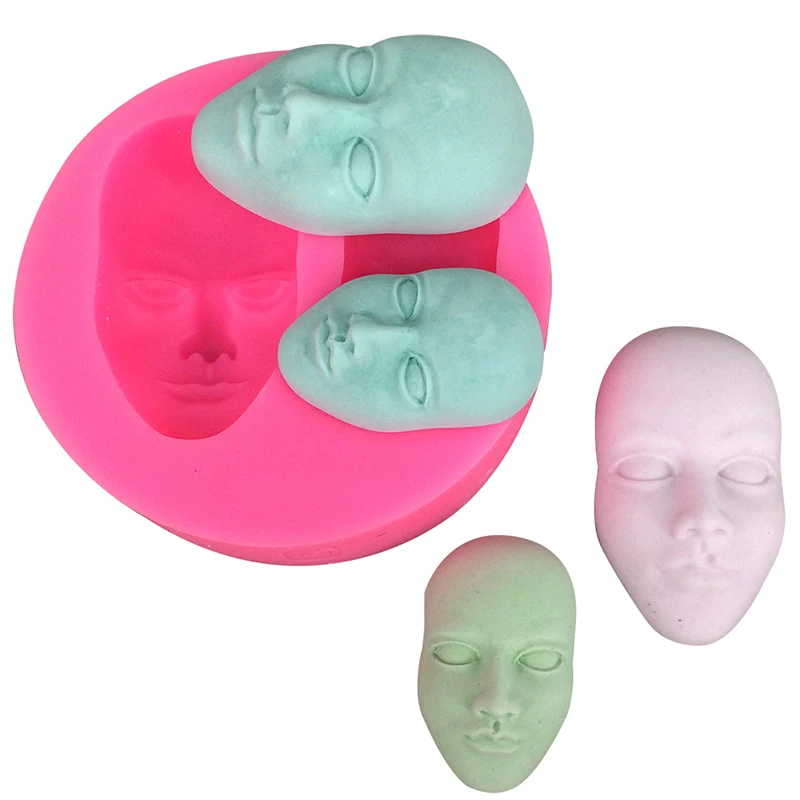 Человеческое лицо силиконовые формы помадка шоколада форма для полимерной глины