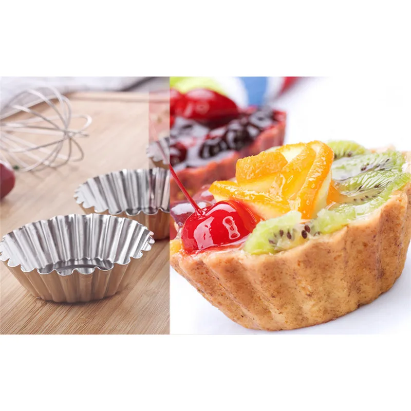 TTLIFE 50 шт./компл. Egg Tart алюминиевая форма для торта печенья|Формы тортов| |