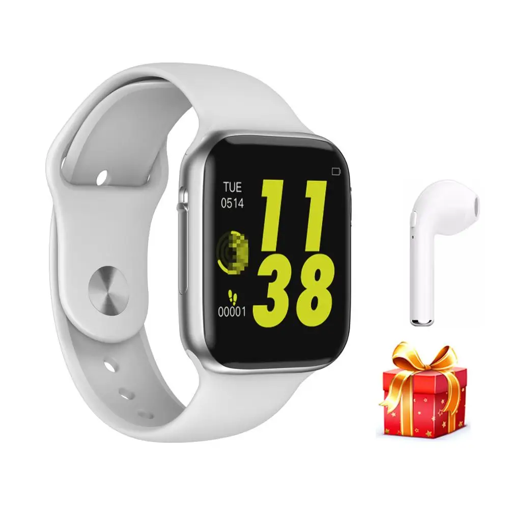 Silver with earpone KIWITIME LITE Смарт-часы 44 мм часы 4 Чехол сердечного ритма для apple iPhone Android телефон IWO 8 дешевле IWO 10 обновленная версия - Цвет: Silver with earpone