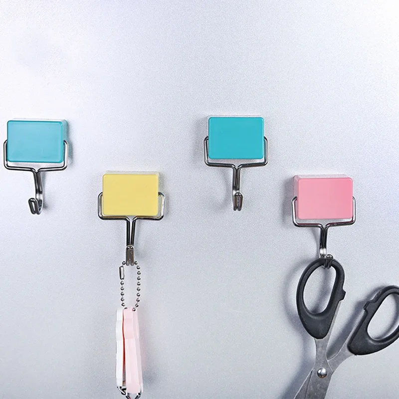 

Магнитный Крючок для холодильника, 1 шт., магнитный, крючок для бесшовного крепления